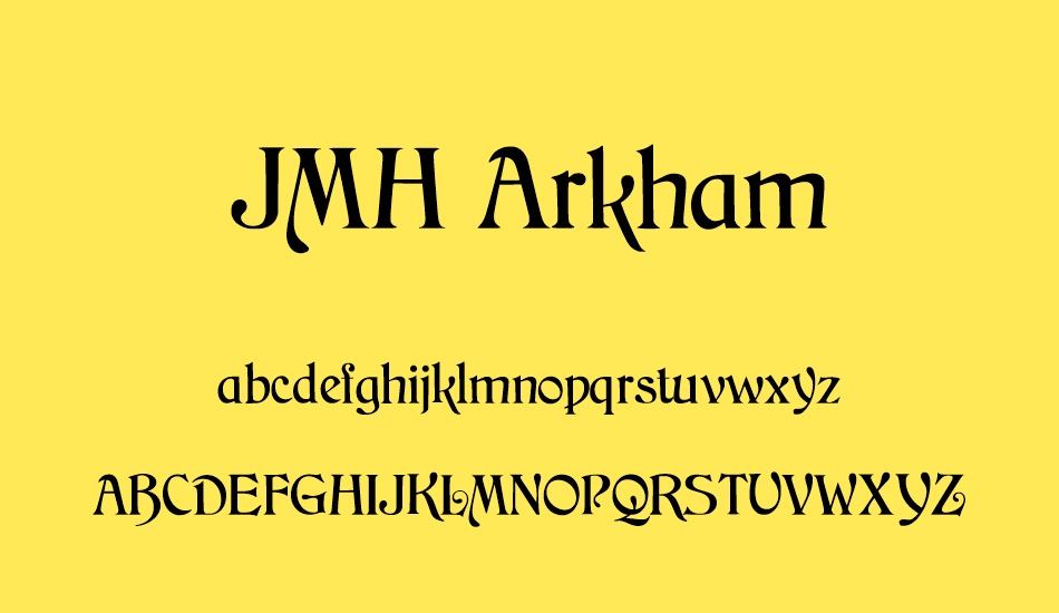 JMH Arkham font