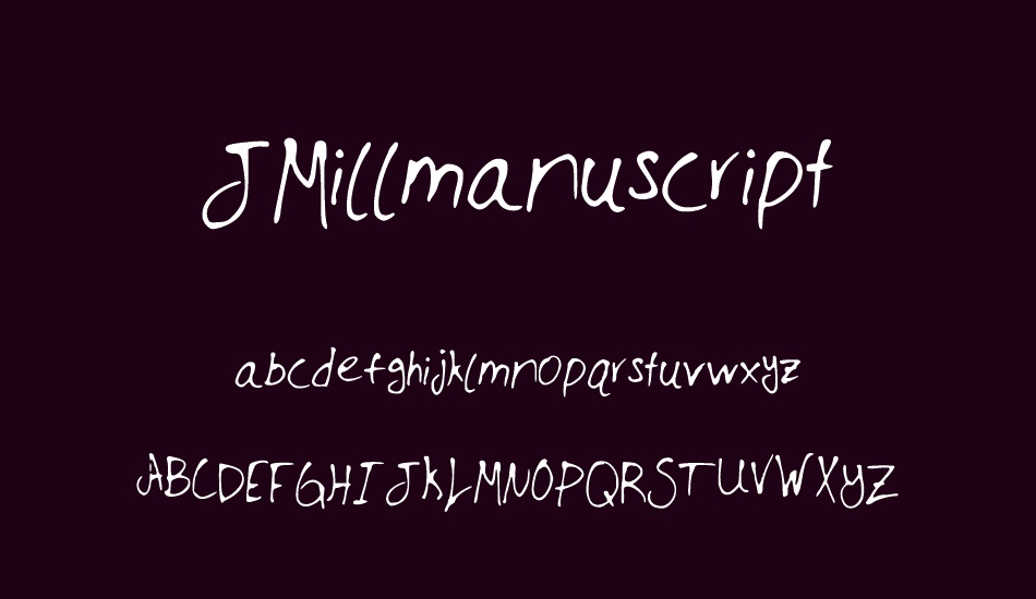 JMillmanuscript font