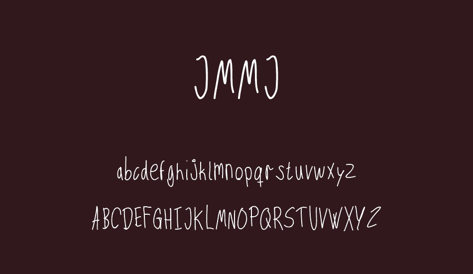 JMMJ font