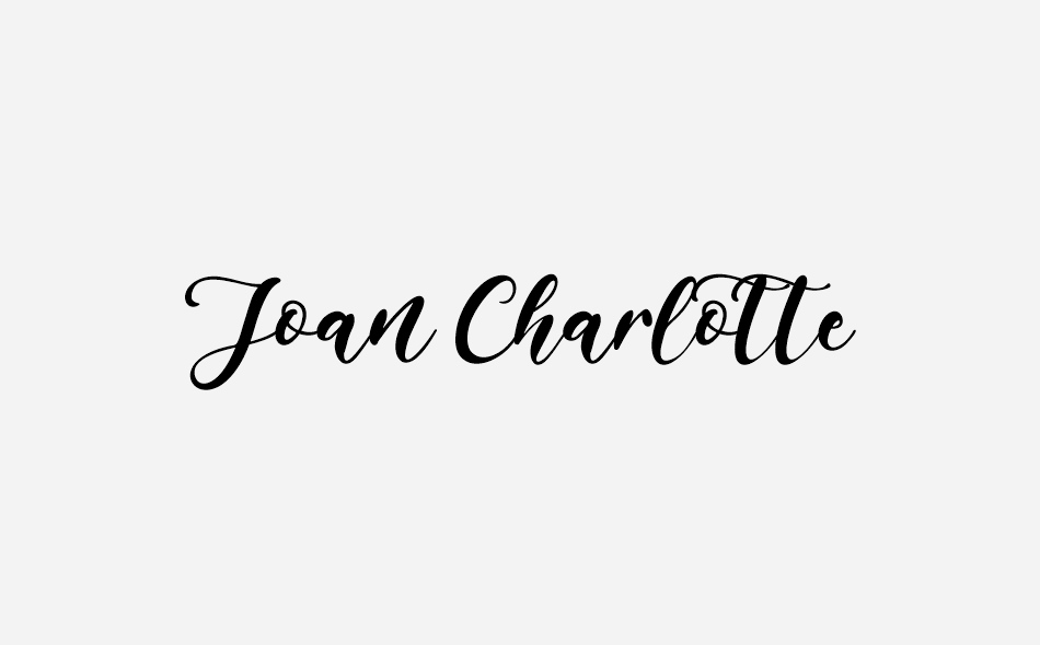 Joan Charlotte font big