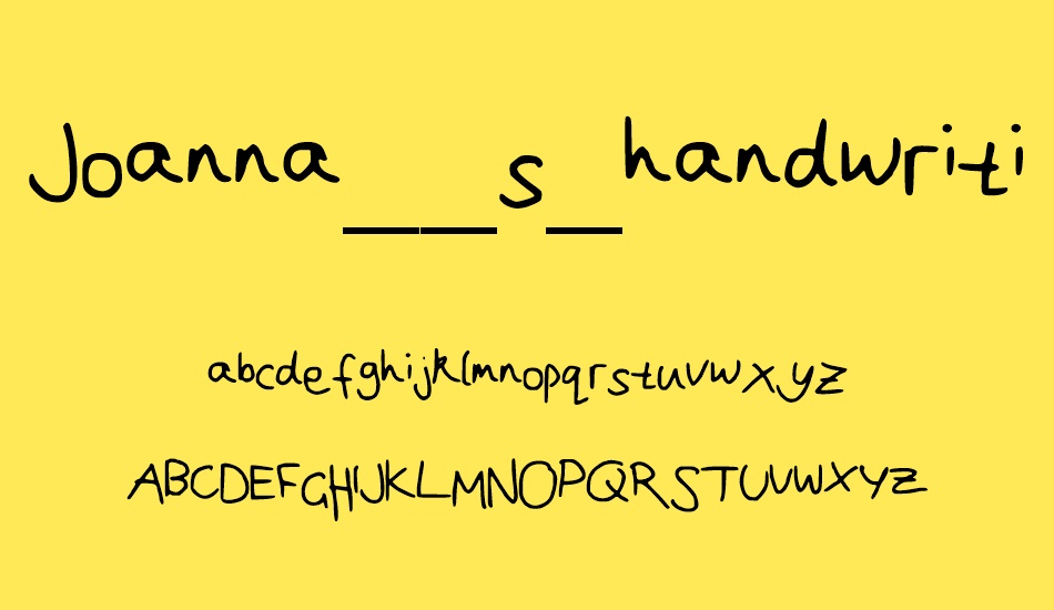 Joanna__s_handwriting font