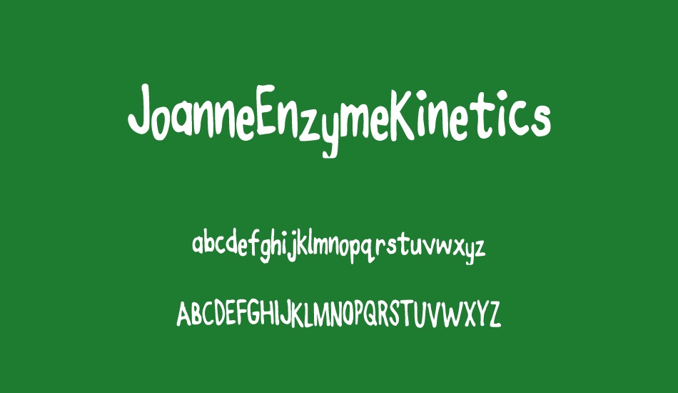 JoanneEnzymeKinetics font