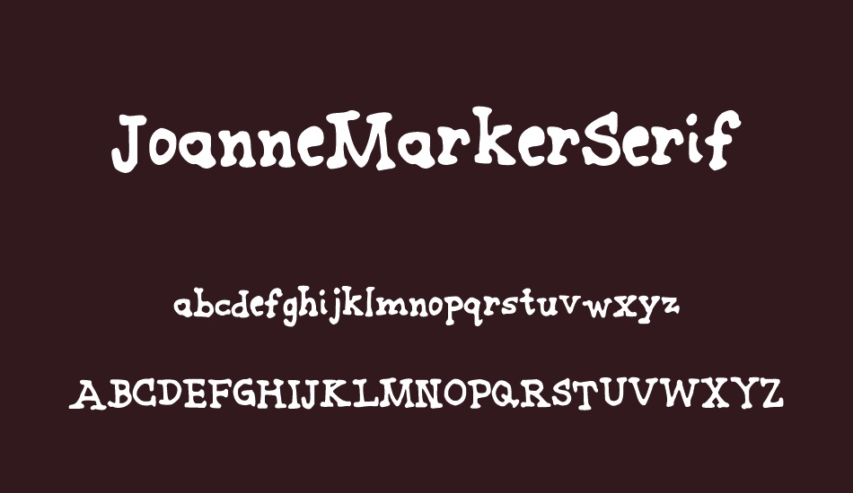 JoanneMarkerSerif font