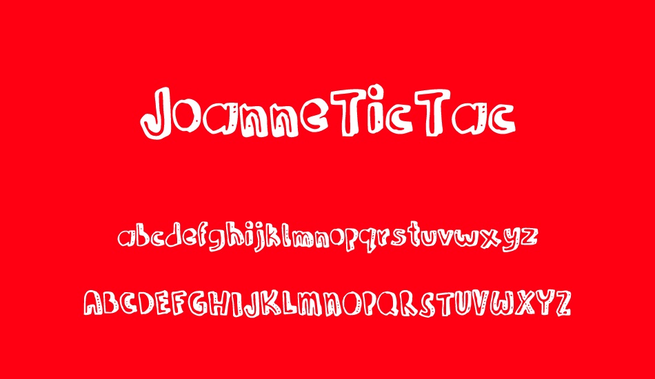 JoanneTicTac font