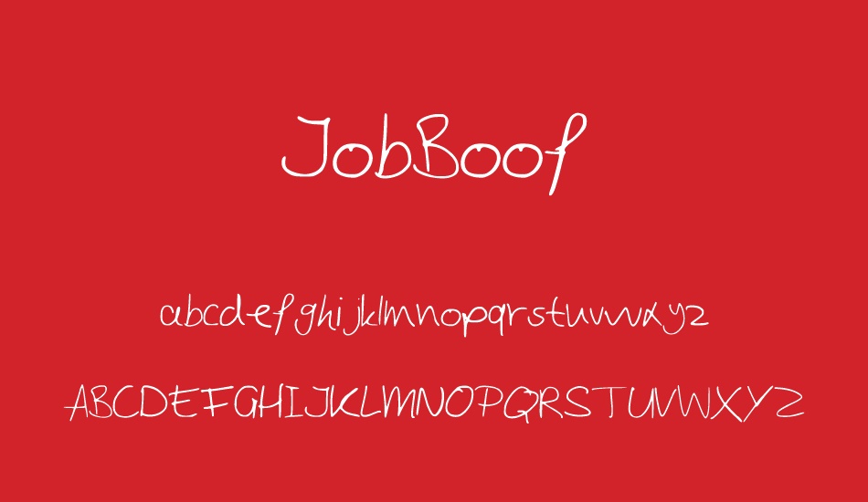 JobBoof font