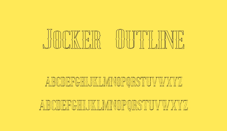 Jocker Free Outline font