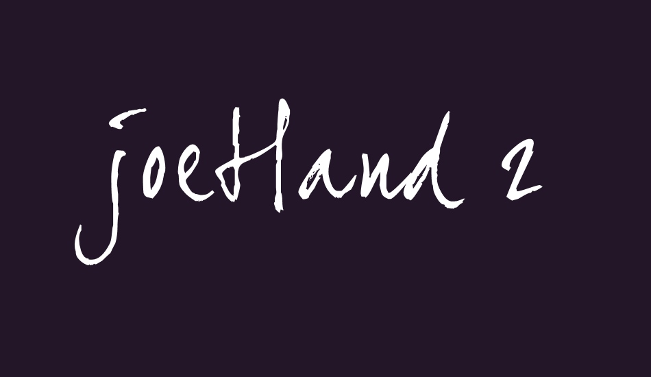 joeHand 2 font big