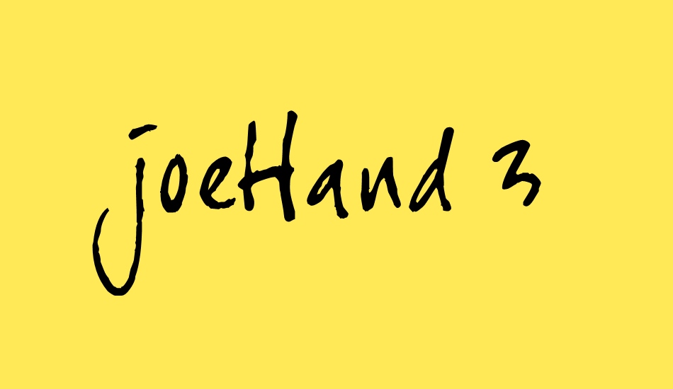 joeHand 3 font big