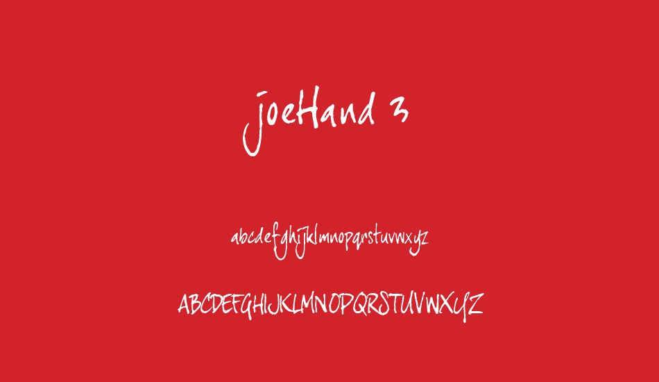 joeHand 3 font