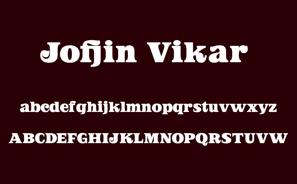Jofjin Vikar font