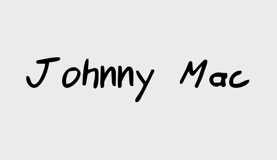 Johnny Mac Scrawl BRK font big