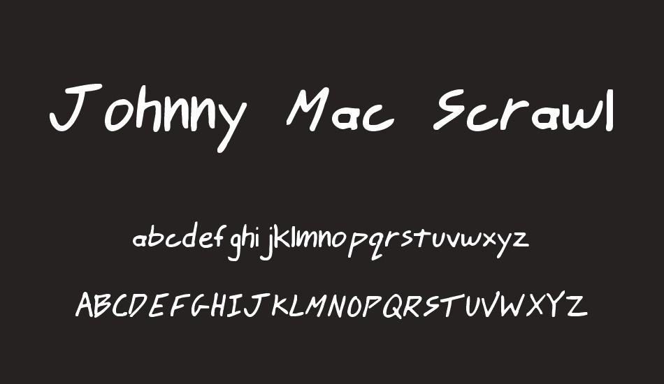 Johnny Mac Scrawl BRK font