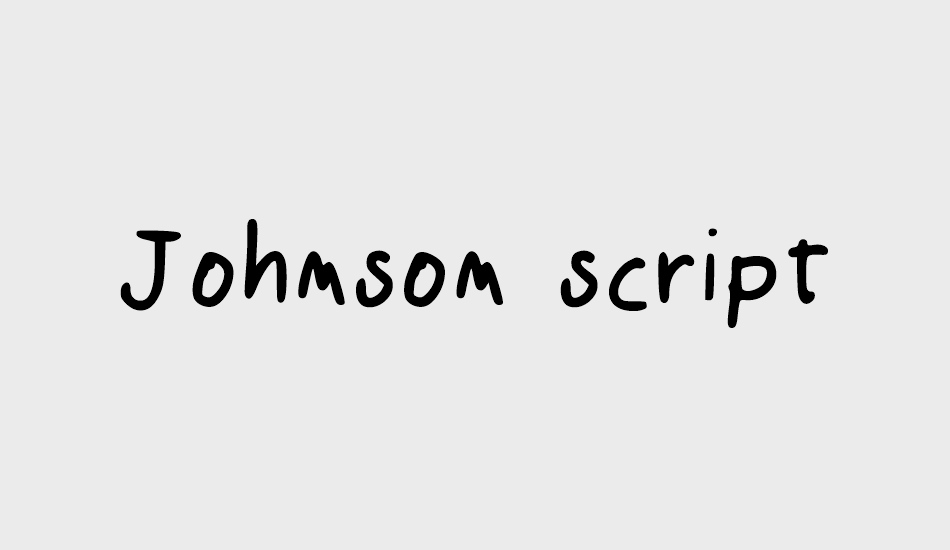 Johnson script font big