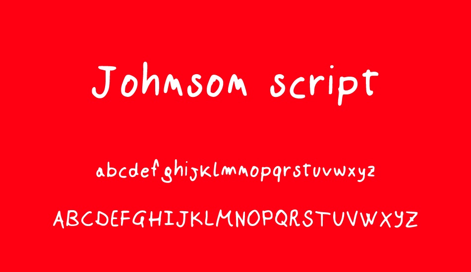 Johnson script font