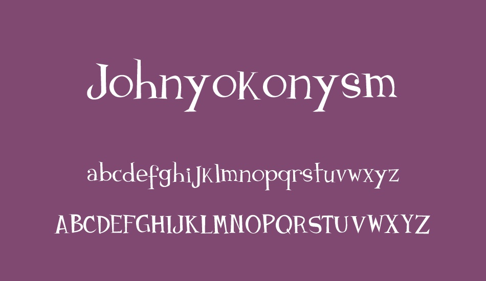 Johnyokonysm font