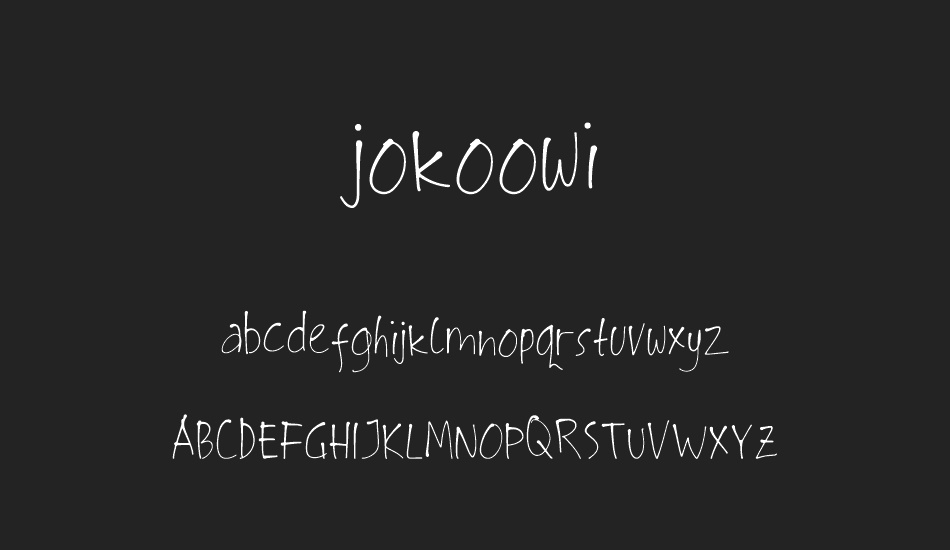 jokoowi font