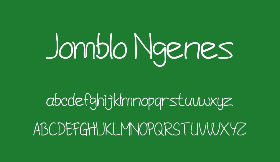 Jomblo Ngenes font