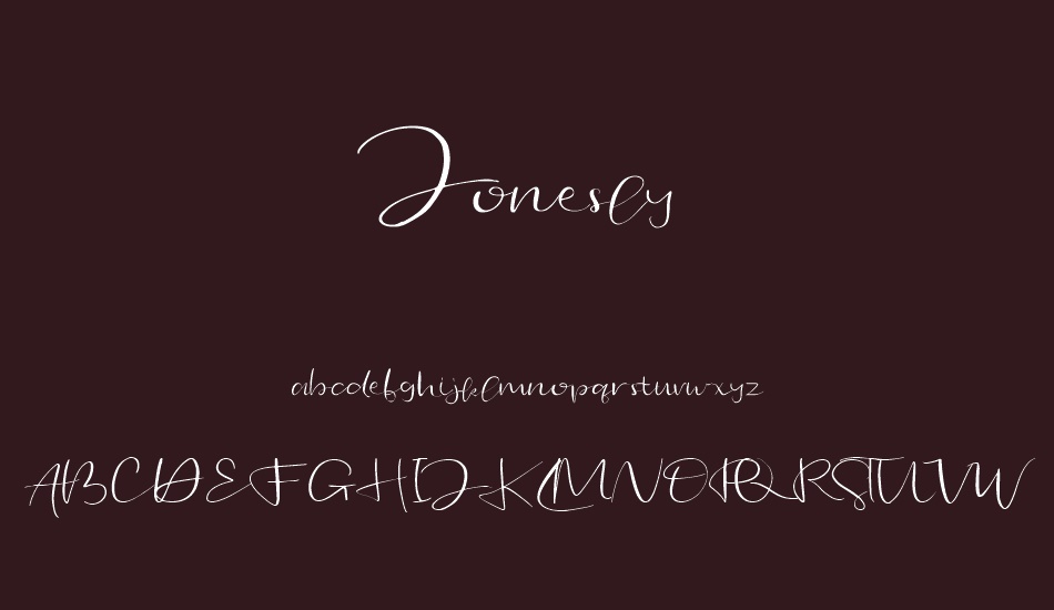 Jonesly font