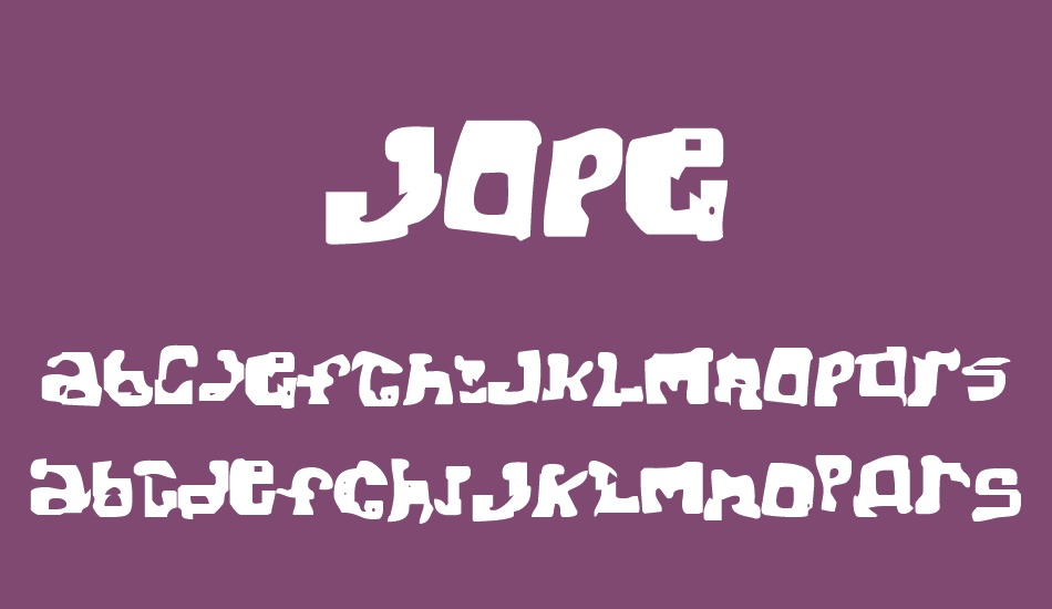 Jope font