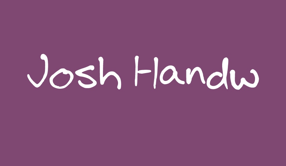 Josh Handwriting font big