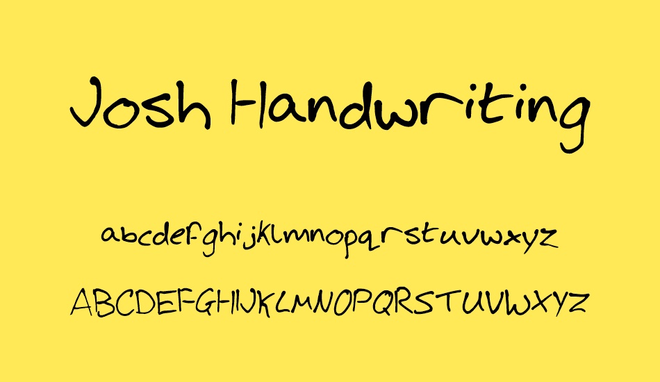 Josh Handwriting font