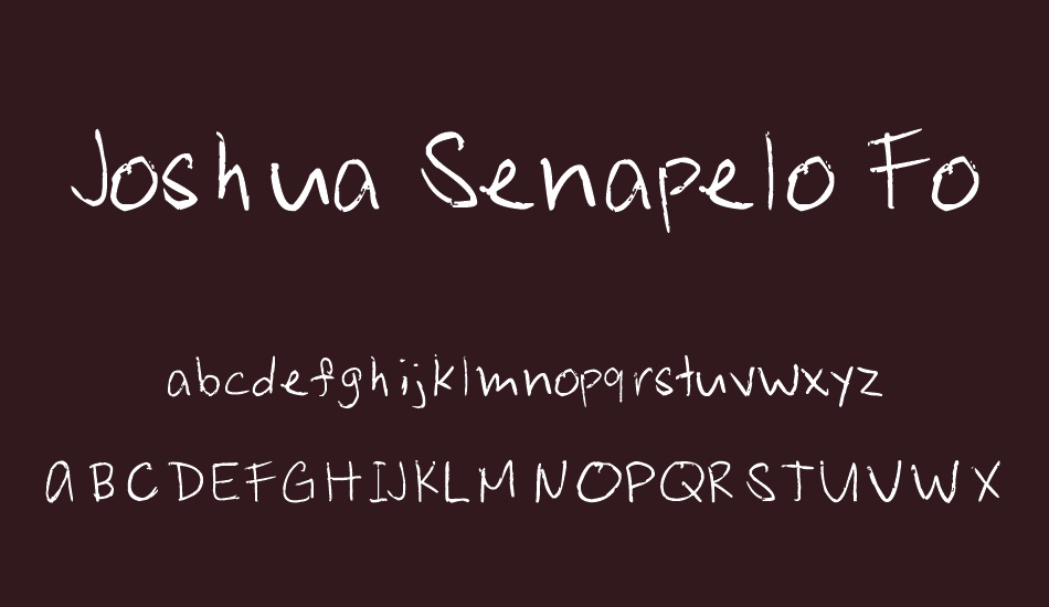 Joshua Senapelo Font font