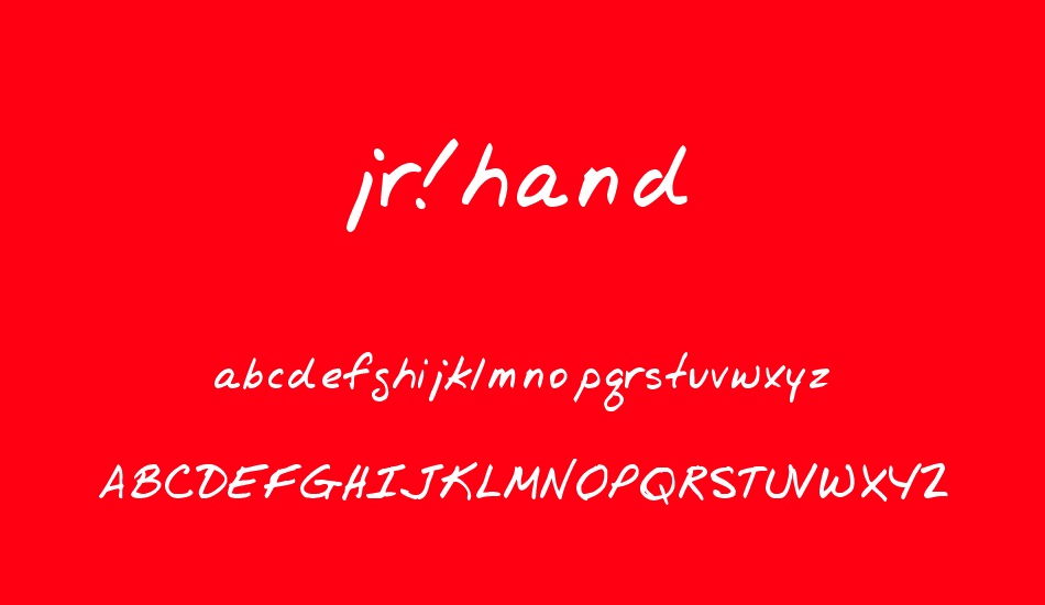 jr!hand font