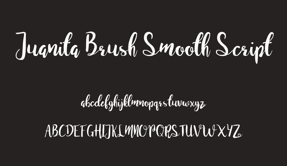 Juanita Brush Smooth Script font