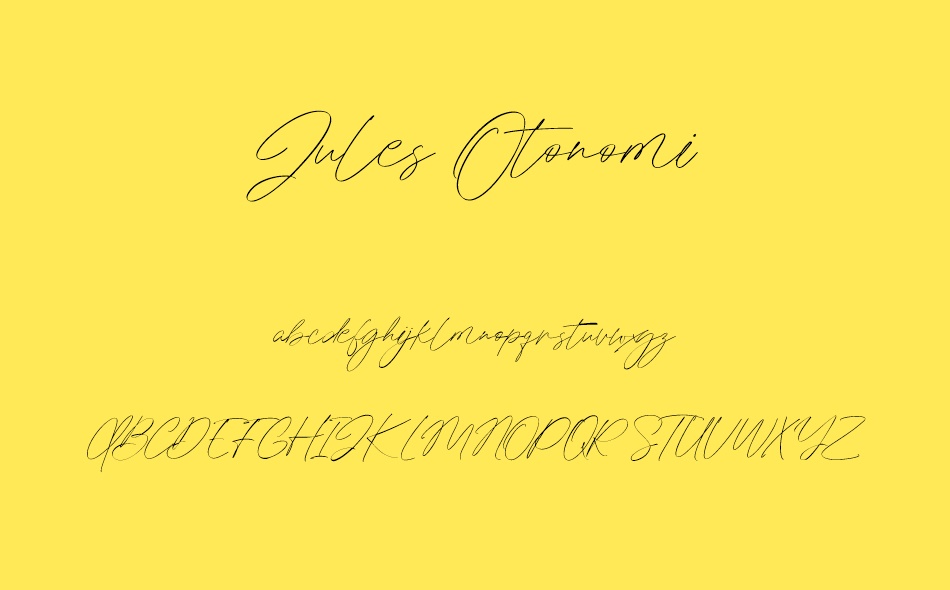 Jules Otonomi font