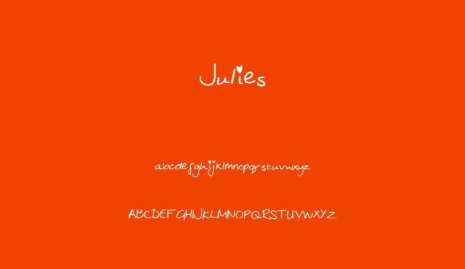 Julies font