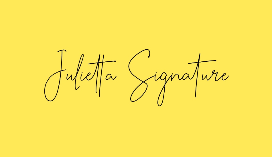 Julietta Signature font big