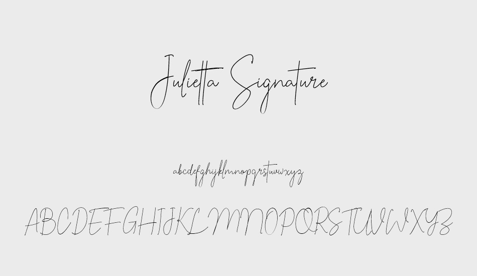 Julietta Signature font