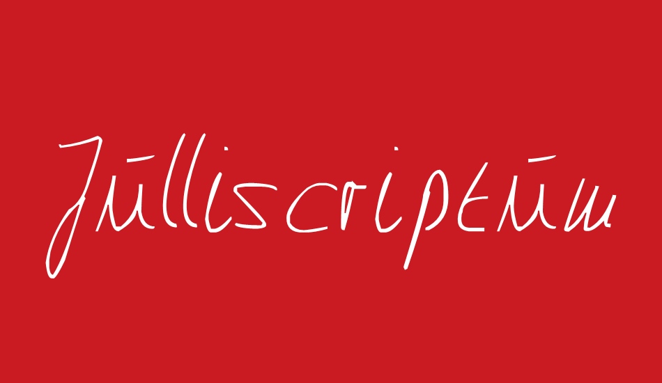 Julliscriptum font big