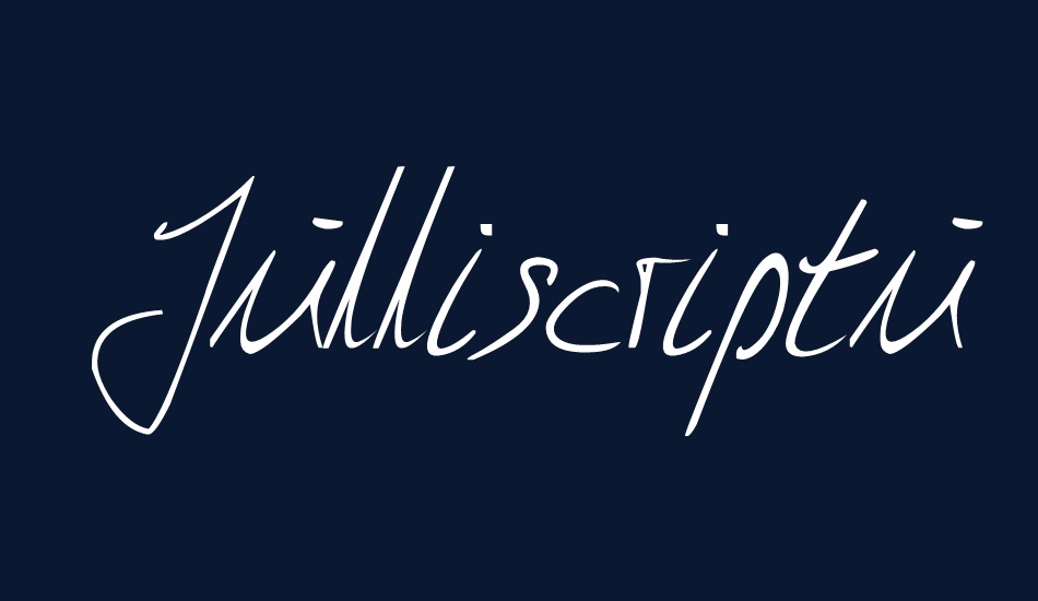 Julliscriptum Reloaded font big