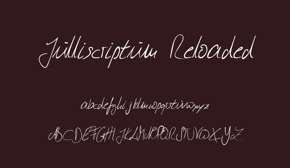 Julliscriptum Reloaded font