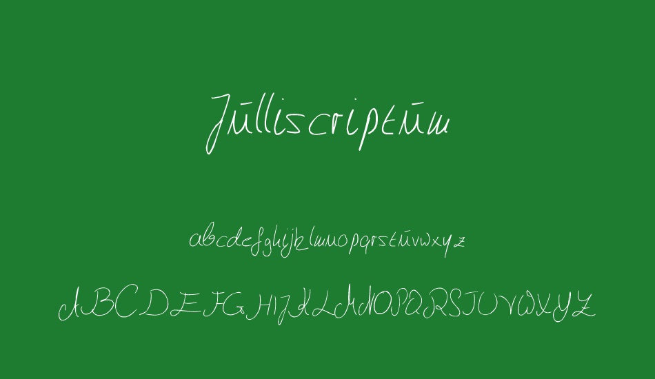 Julliscriptum font