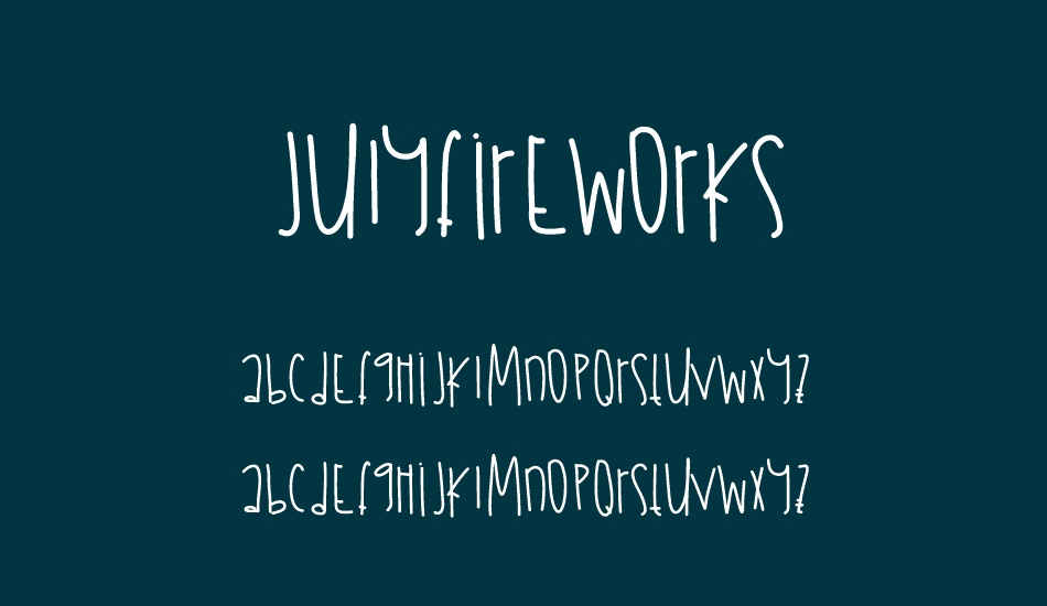 JulyFireworks font