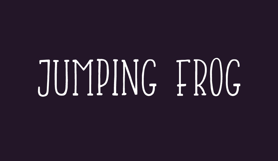 Jumping Frog Demo font big