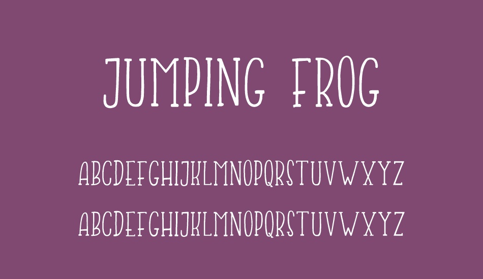 Jumping Frog Demo font