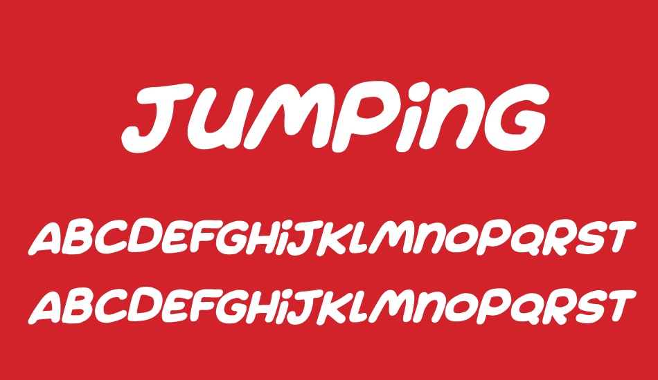 Jumping font