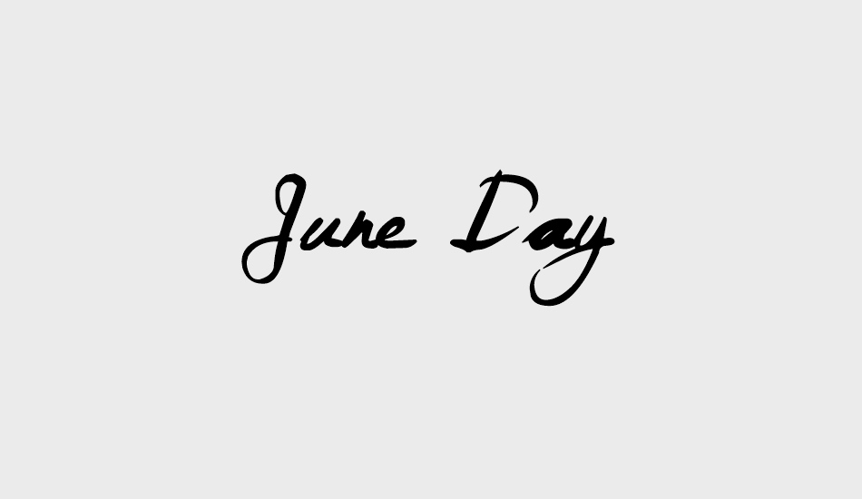 June Day font big