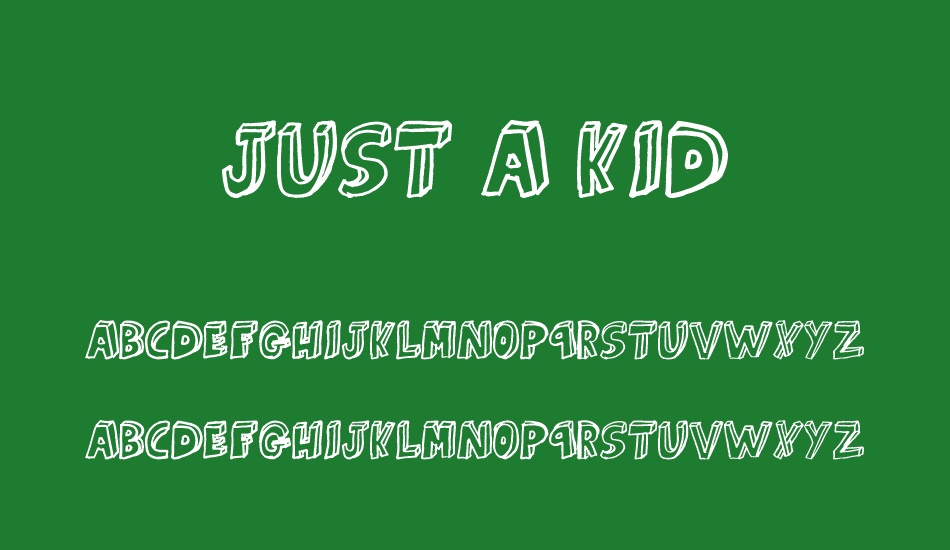 just a kid font