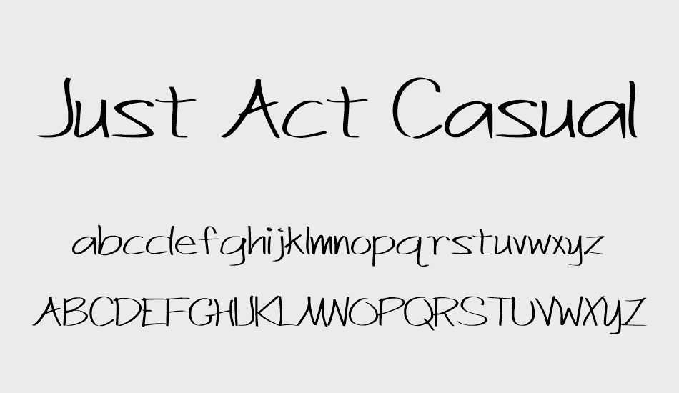 Just Act Casual font