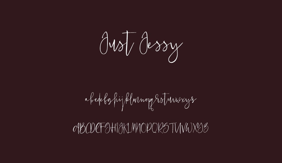 Just Jessy Demo font