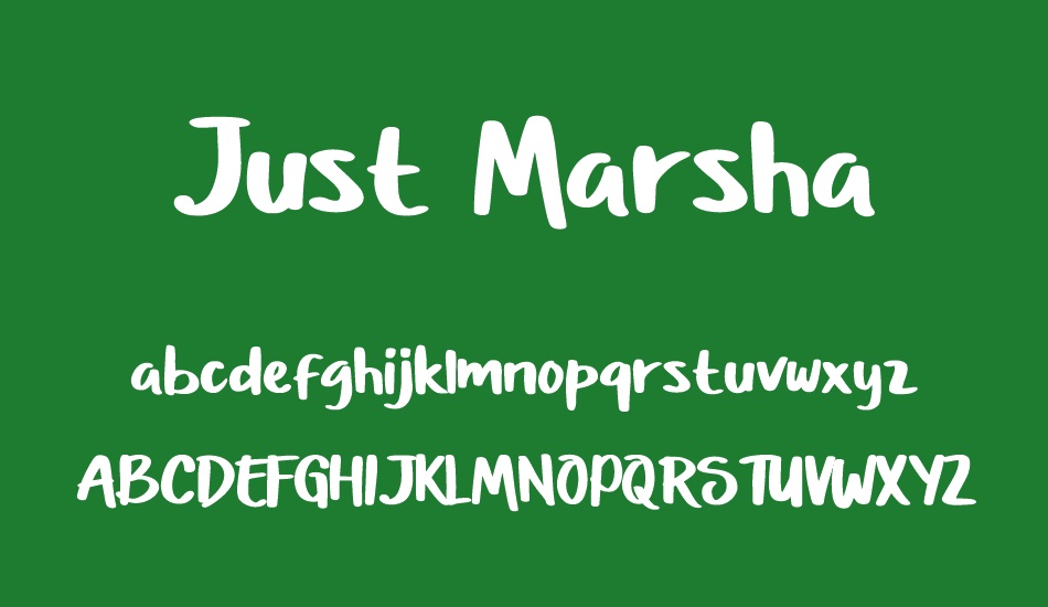 Just Marsha font