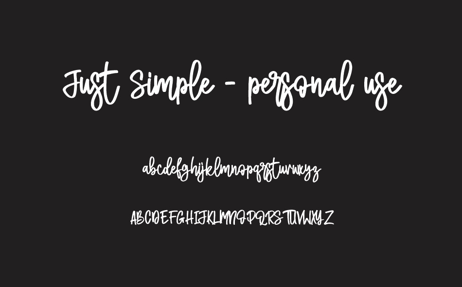 Just Simple font