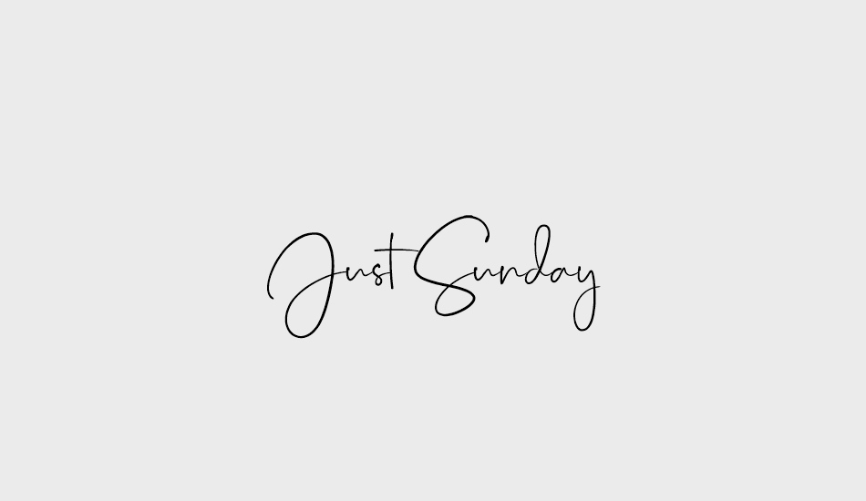 Just Sunday font big