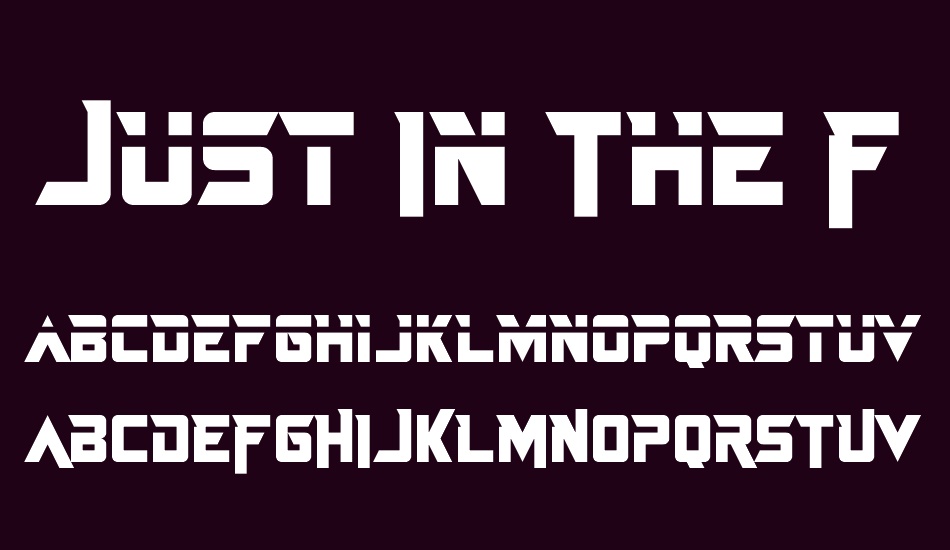 Just In The Firestorm font