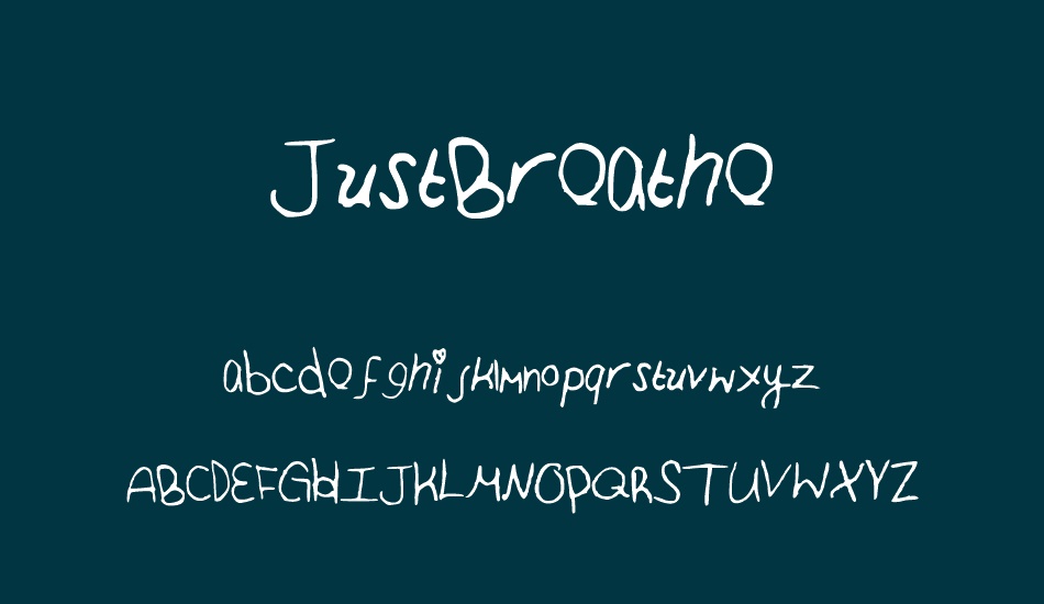 JustBreathe font