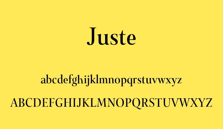 Juste font